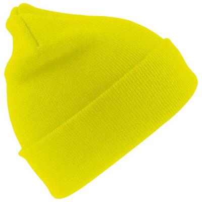 Woolly thermal ski/winter hat met 3m thinsulate isolatie (hi-vis geel)