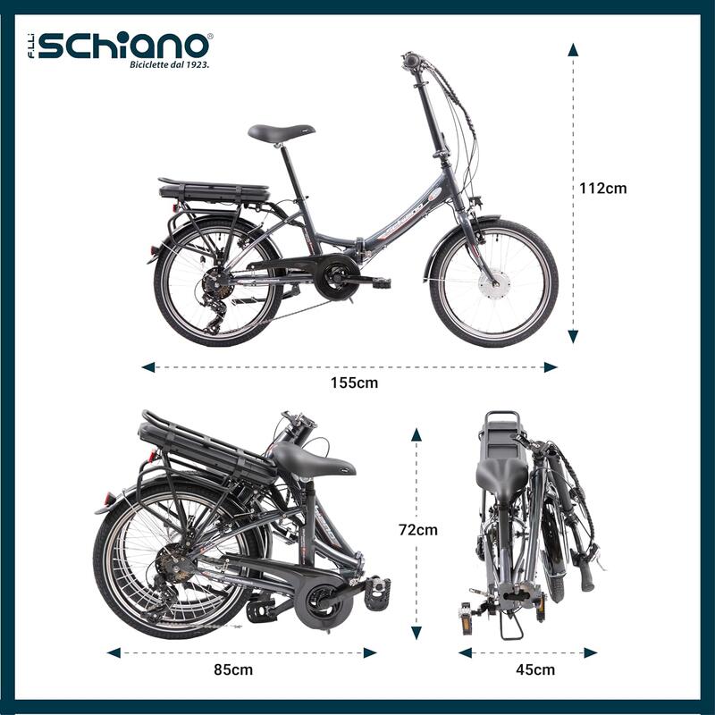 Vélo électrique pliant E-Star 20" avec assistance au pédalage, Anthracite