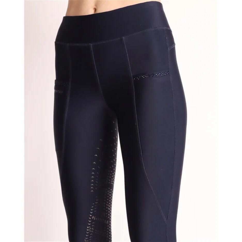 Damskie legginsy jeździeckie z pełną przyczepnością i kryształową kieszenią Mont