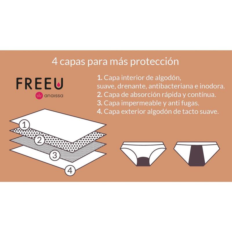 Culotte menstruelle flux abondants en coton, Lola