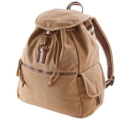 Vintage canvas rugzak 18 liter (vintage marine oxford)