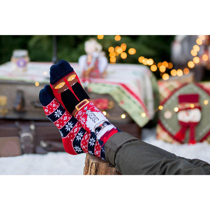 Sosete bumbac de Craciun Cool Santa