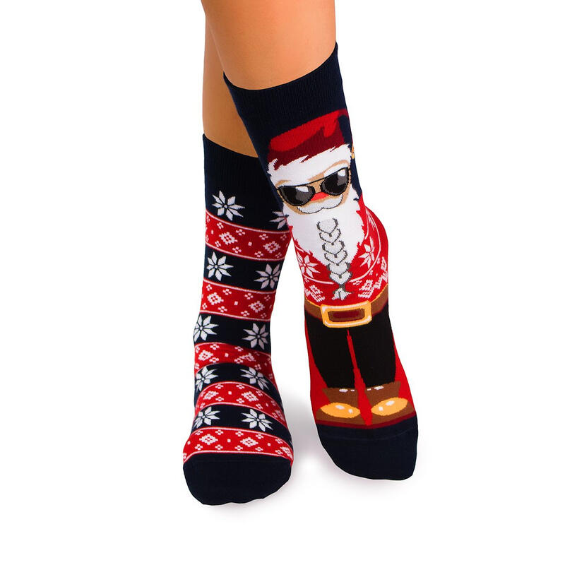 Sosete bumbac de Craciun Cool Santa