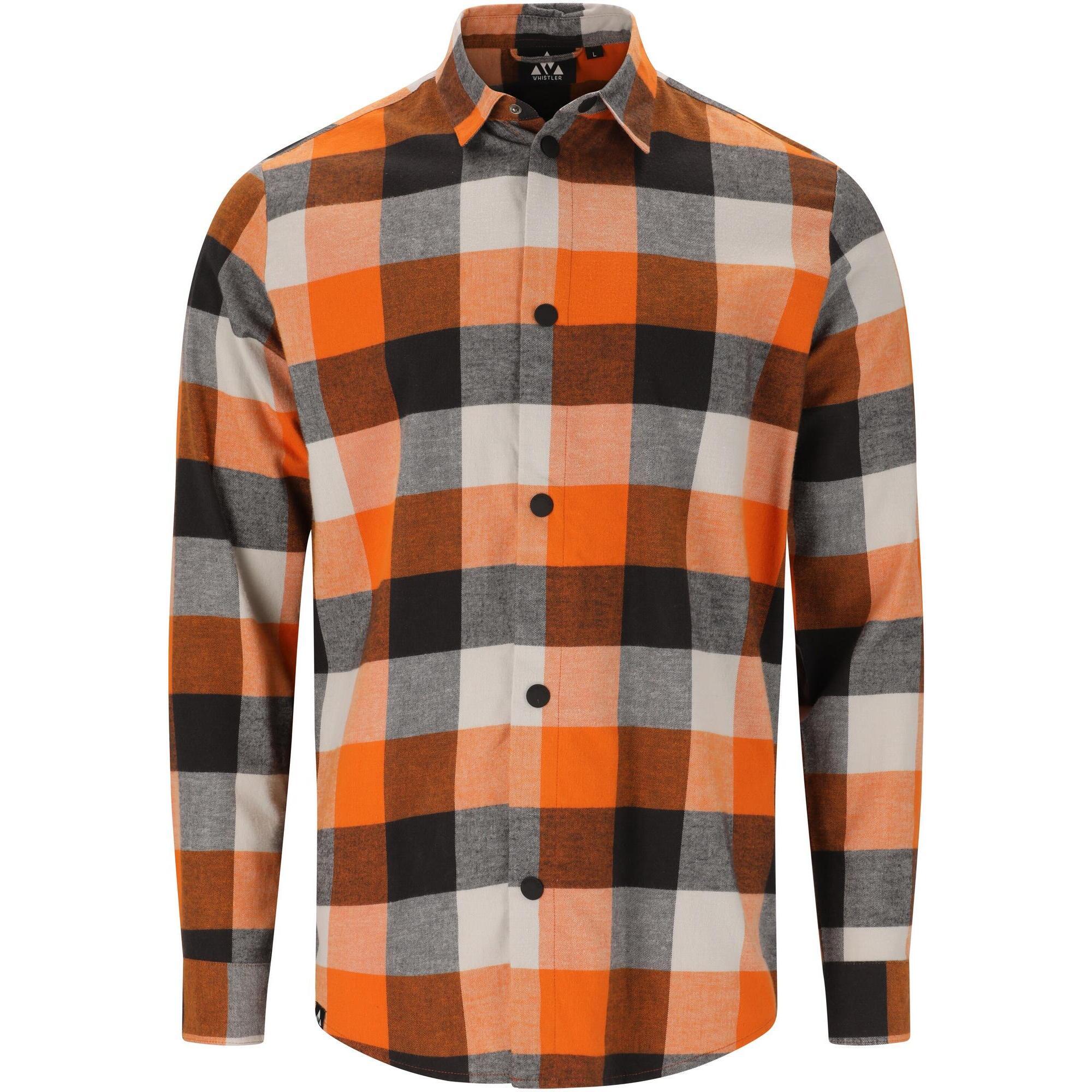Whistler - Chemise Riglet - Chemise Manches Longues - Noir|orange - S - Decathlon