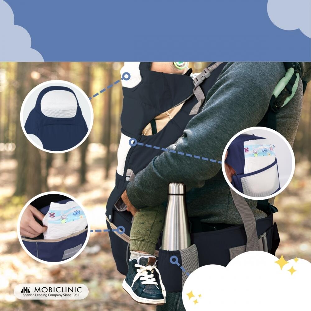 Marsúpio porta-bebés 6 em 1 ergonómico Mochila 0-36 meses Respirável Ajustávei 6/7