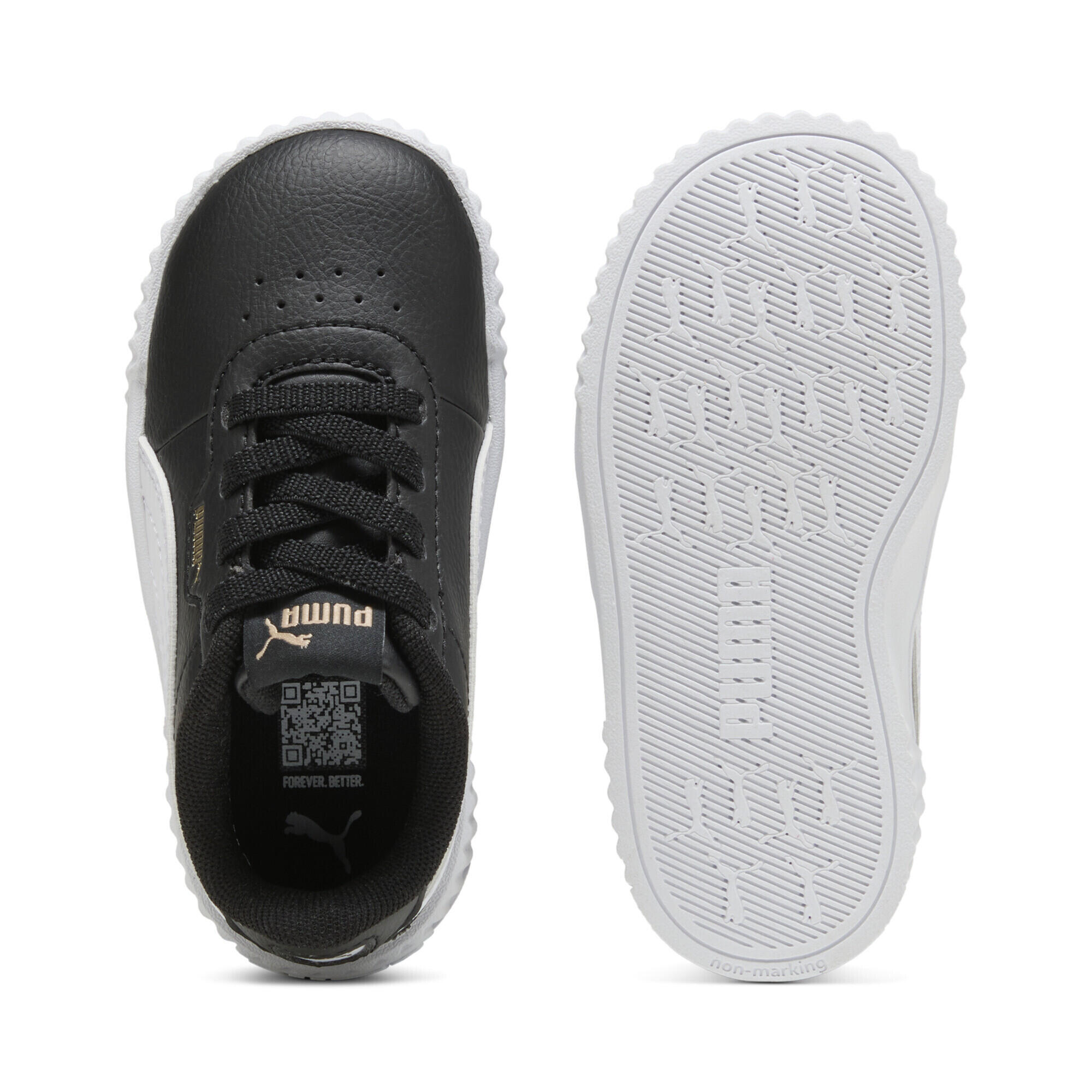 Sneakers Carina 3.0 per bimbi ai primi passi PUMA Black White Gold 4/7