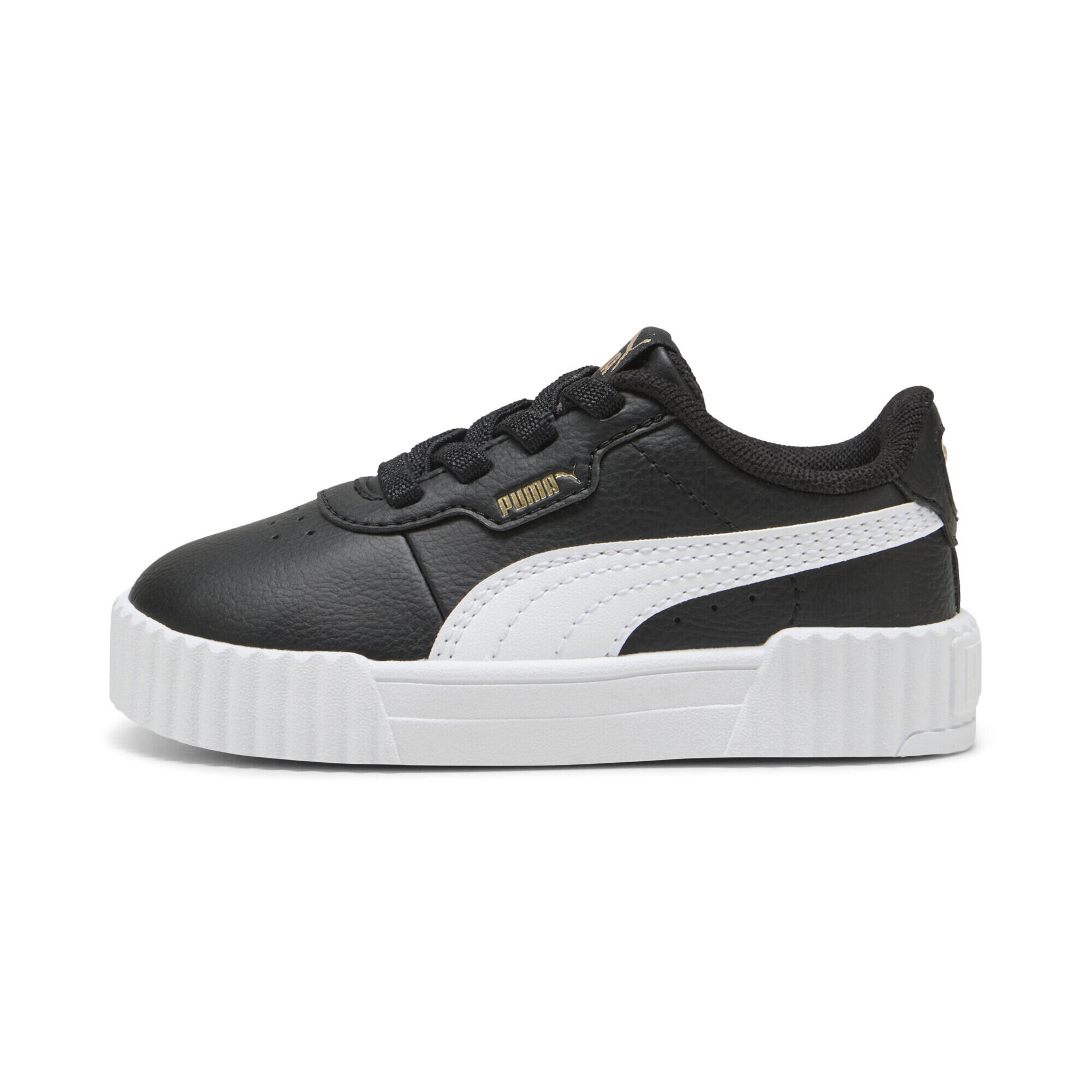 Sneakers Carina 3.0 per bimbi ai primi passi PUMA Black White Gold 3/7