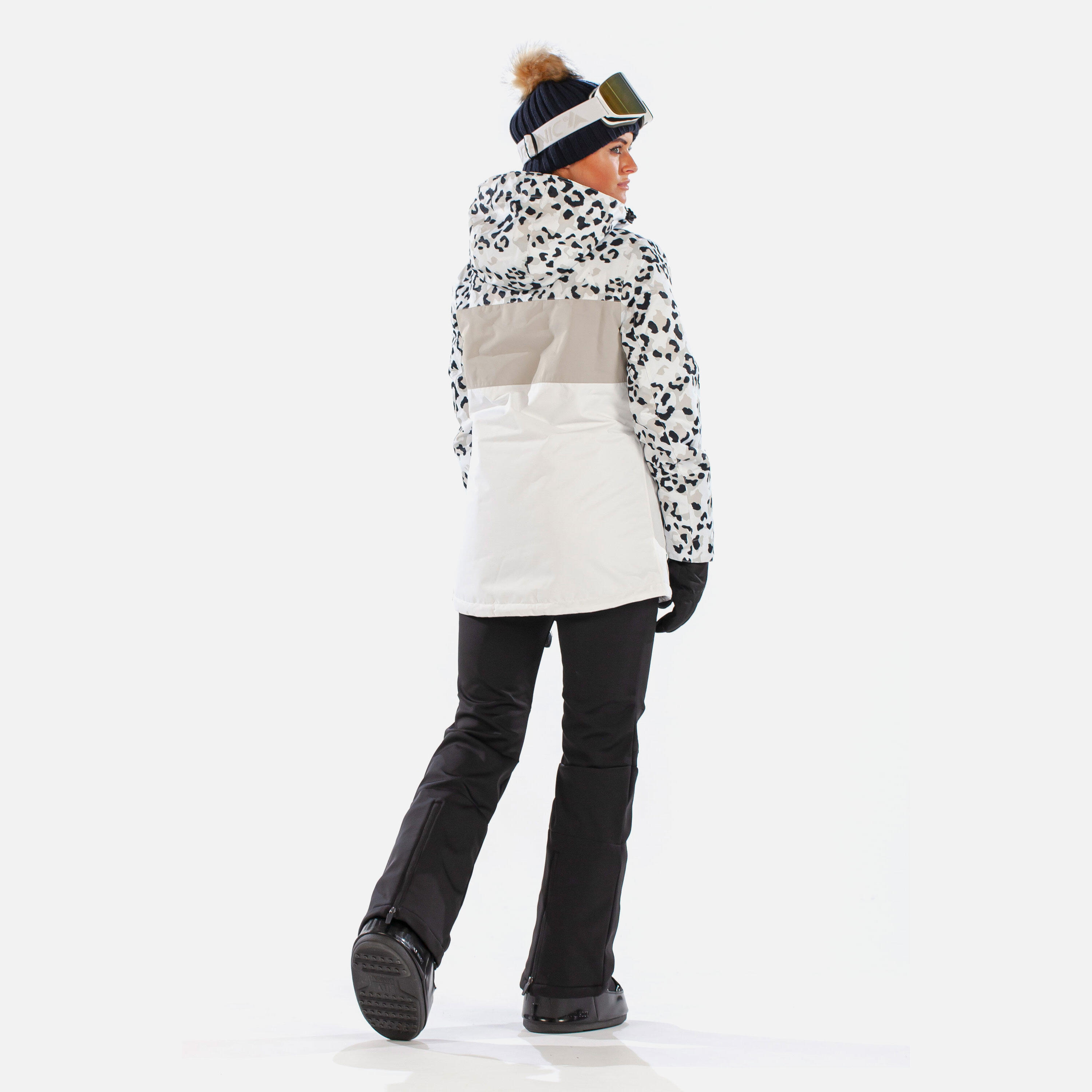 Odyssey Animal Camo Womens Ski Jacket White | Decathlon