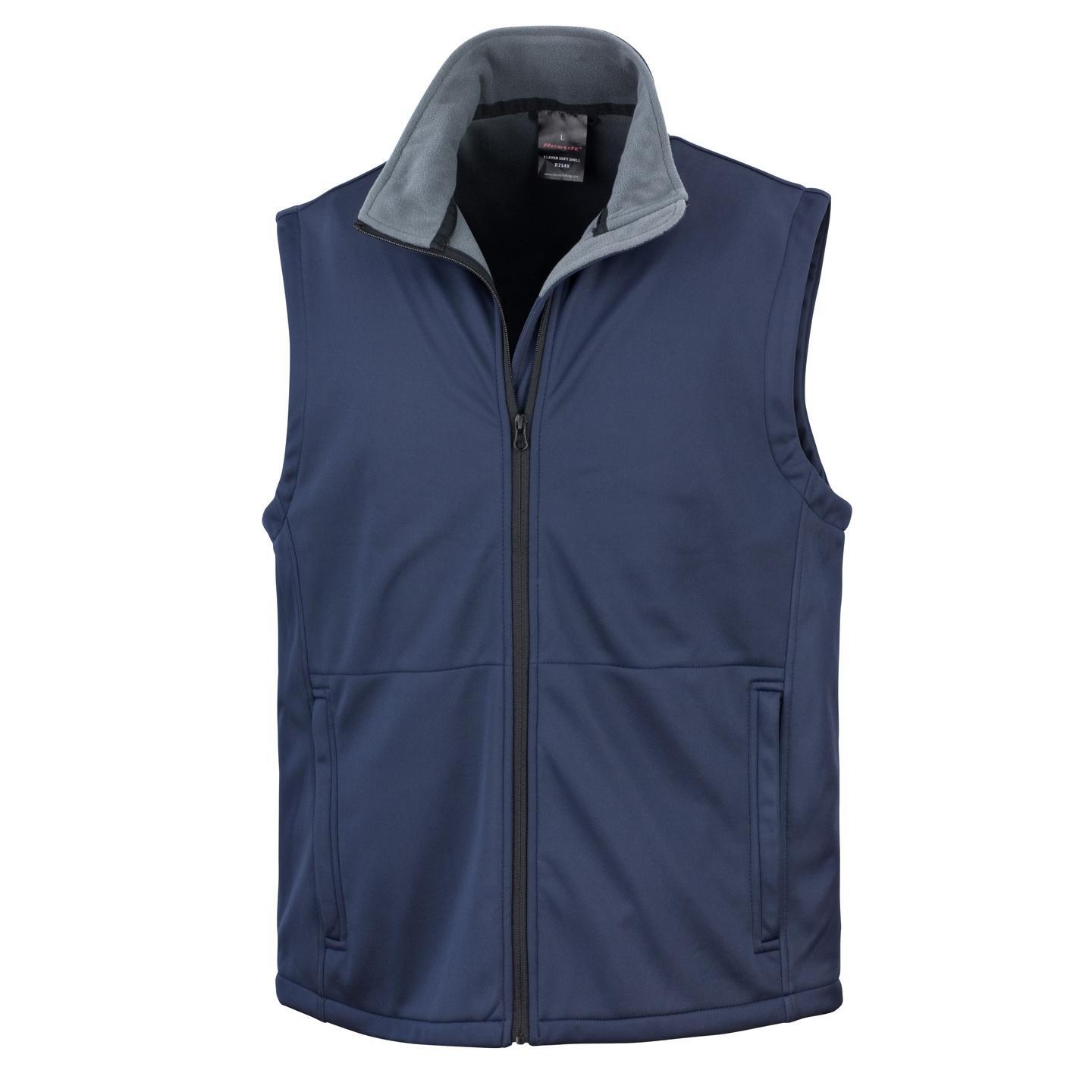 Giacca Softshell Senza Maniche Uomo Result Blu Navy 2/7