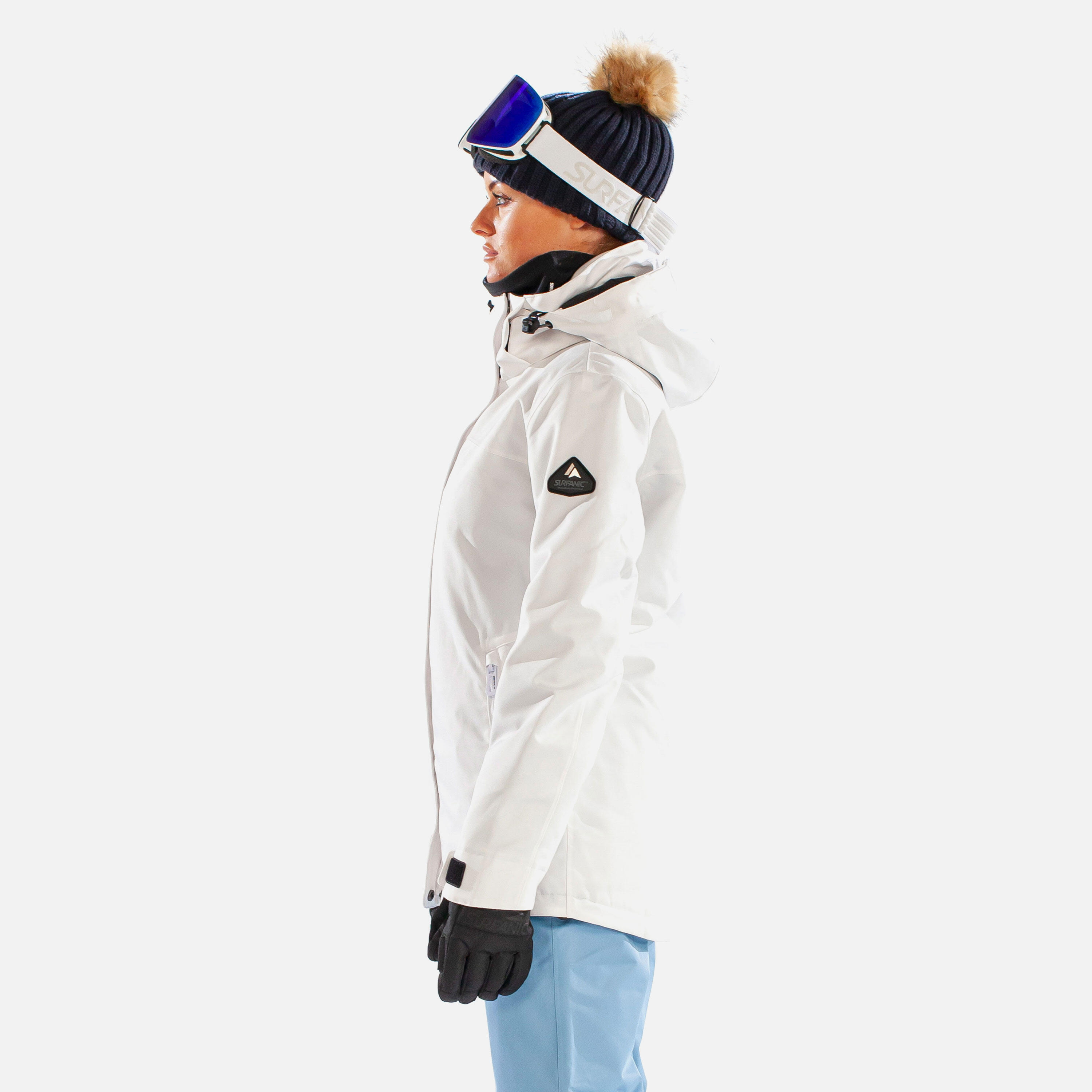 Carve Womens Ski Jacket Optic White 3/7