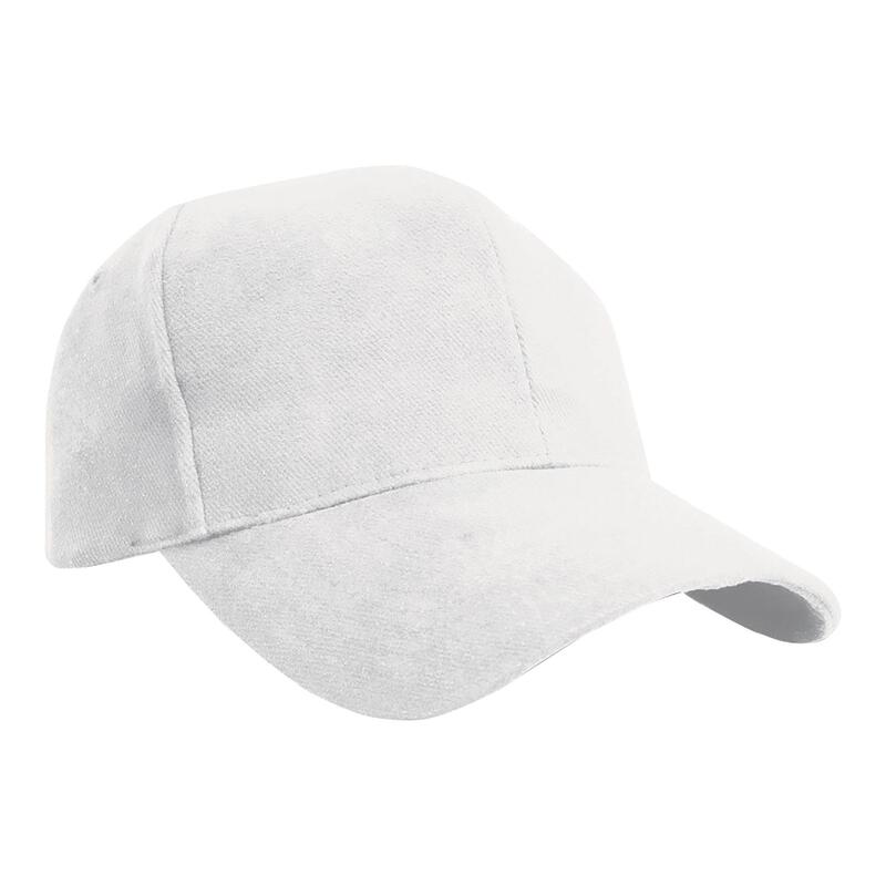 Pro Style Heavy Brushed Cotton Baseball Cap (Wit)