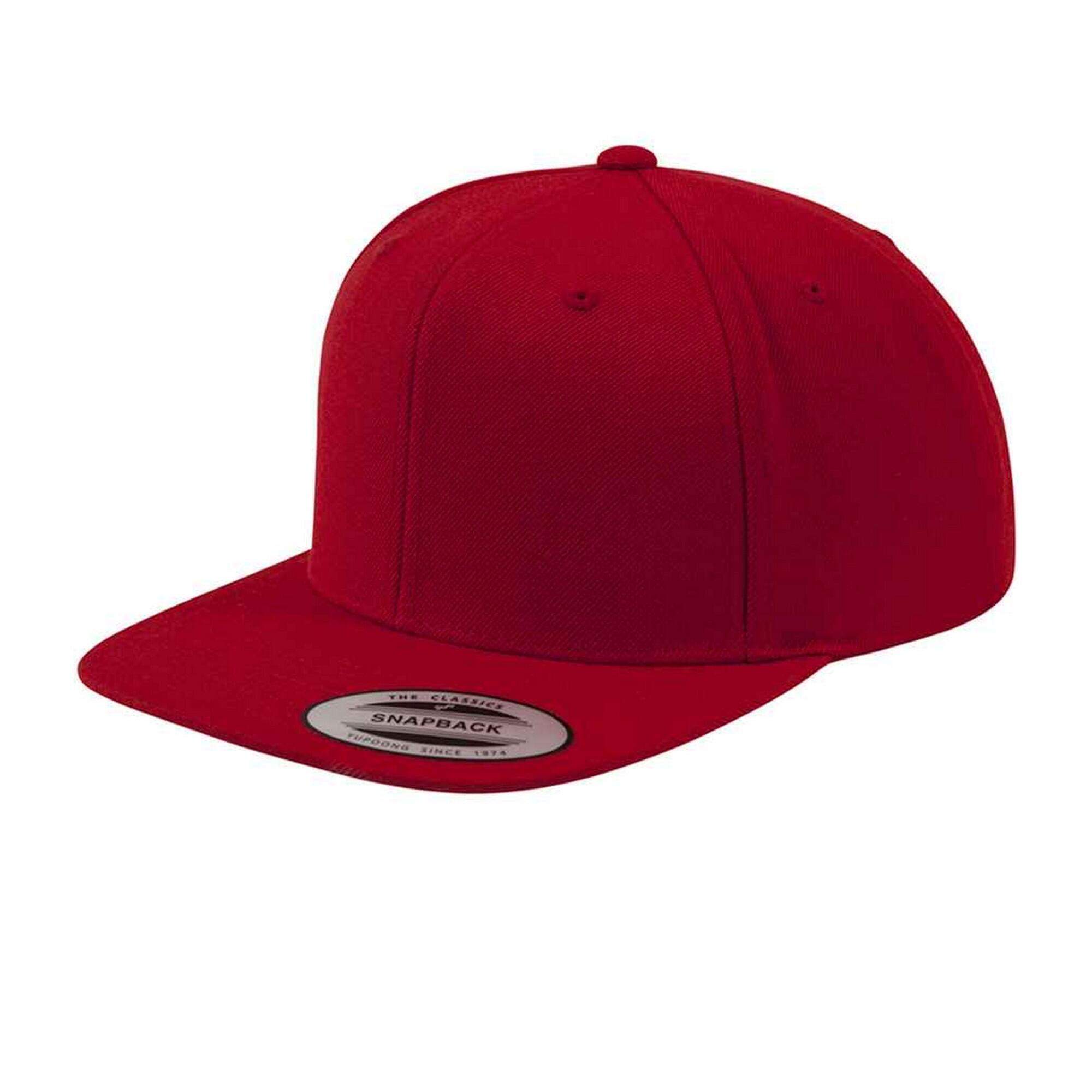 FLEXFIT Mens Classic Snapback Cap (Red/Red)