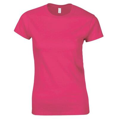 Dames zachte stijl korte mouw tshirt (antiek kersenrood)