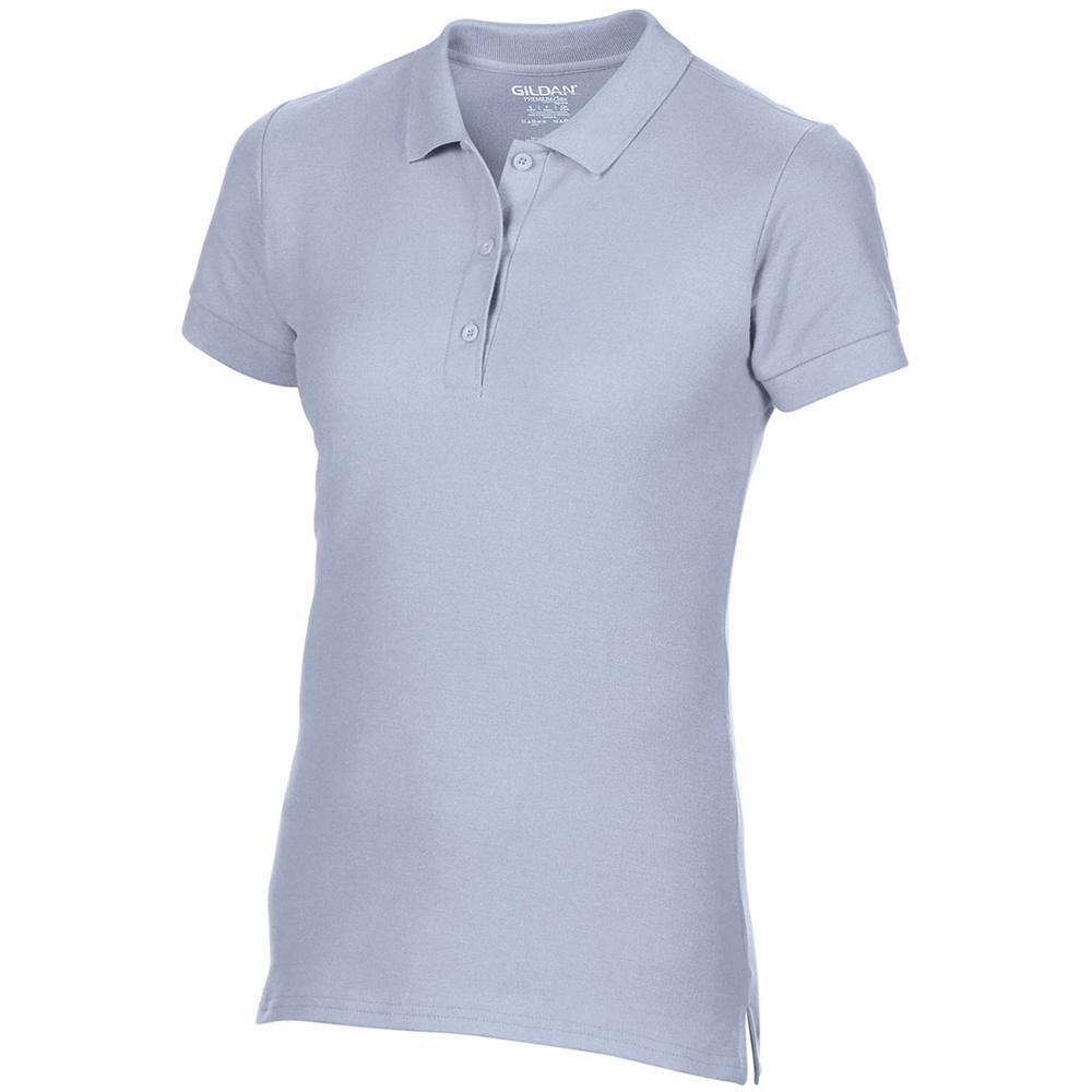 Camisa Pólo Feminina Esportiva (Azul Claro) 3/4