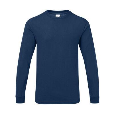 Heren hamershirt met lange mouwen (sport dark navy)