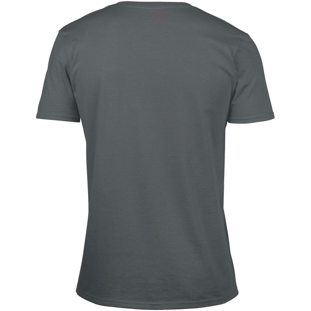 Tshirt À Manches Courtes Et Col En V Homme (Gris Foncé) 2/4
