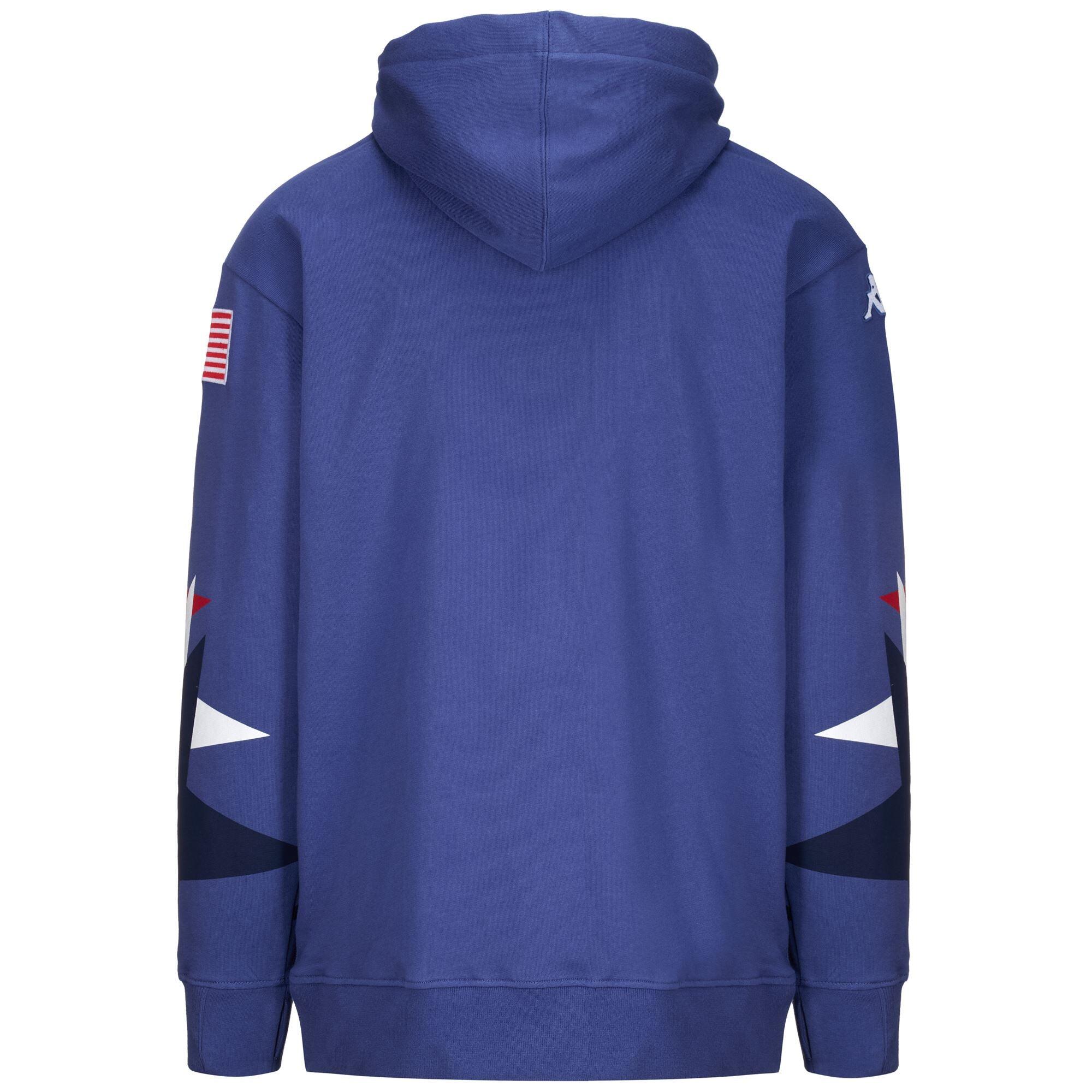 Felpa da uomo donna in cotone blu da sci 3/6