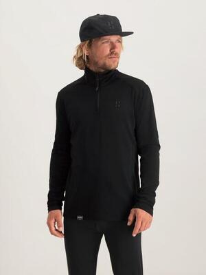 Poederbaas four seasons midlayer pully heren lightweight zwart