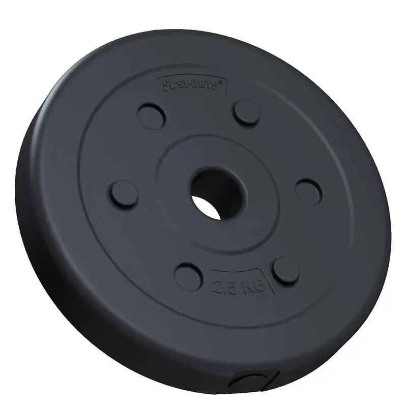 Set de haltere, 30 mm, 17.5 KG 17,5 KG (2x5 KG + 2x2,5 KG + 2x1,25 KG), cromat, 6/6