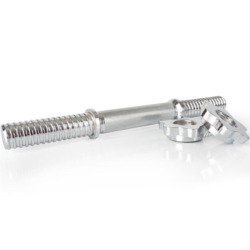 Set gantere cromate 16 piese 15 KG argintiu