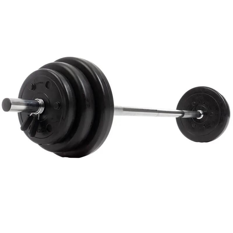 Set de haltere, 30 mm, 17.5 KG 17,5 KG (2x5 KG + 2x2,5 KG + 2x1,25 KG), cromat, 3/6