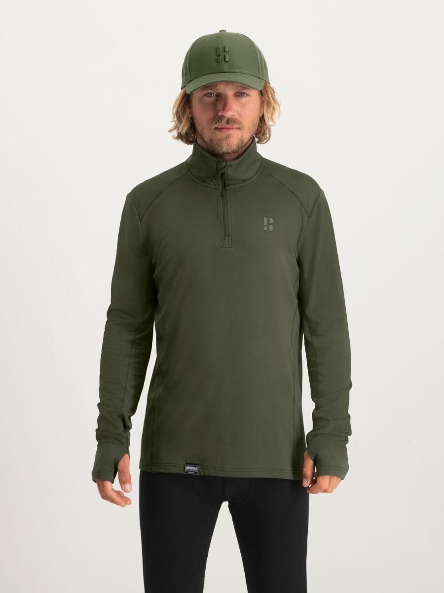 POEDERBAAS Poederbaas Four Seasons Midlayer Pully Heren Lightweight Groen