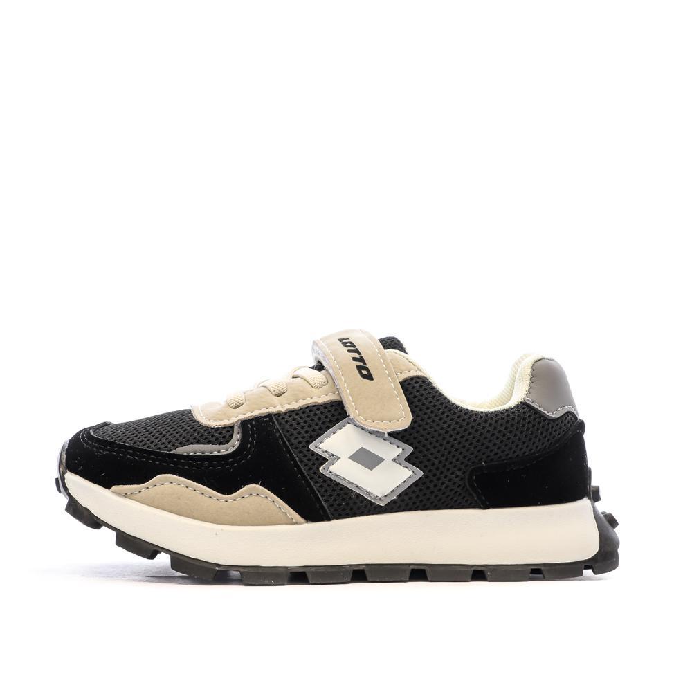 Lotto Capri Boys' Black/Beige Trainers