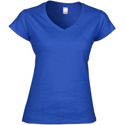 Dames zachte stijl korte mouw vhals tshirt (sportgrijs (rs))