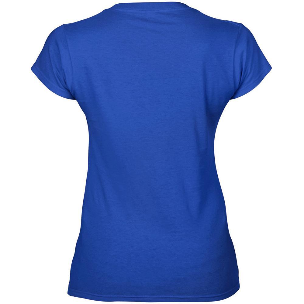 Tshirt À Manches Courtes Et Col En V Femme (Bleu Royal) 2/4