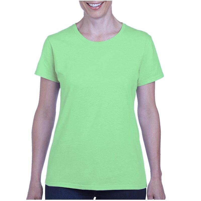 Tshirt À Manches Courtes Coupe Féminine Femme (Vert Menthe)