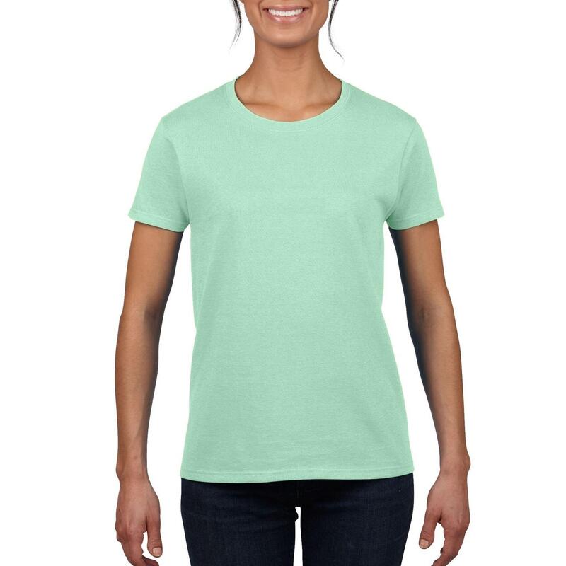 Tshirt À Manches Courtes Coupe Féminine Femme (Vert Menthe)