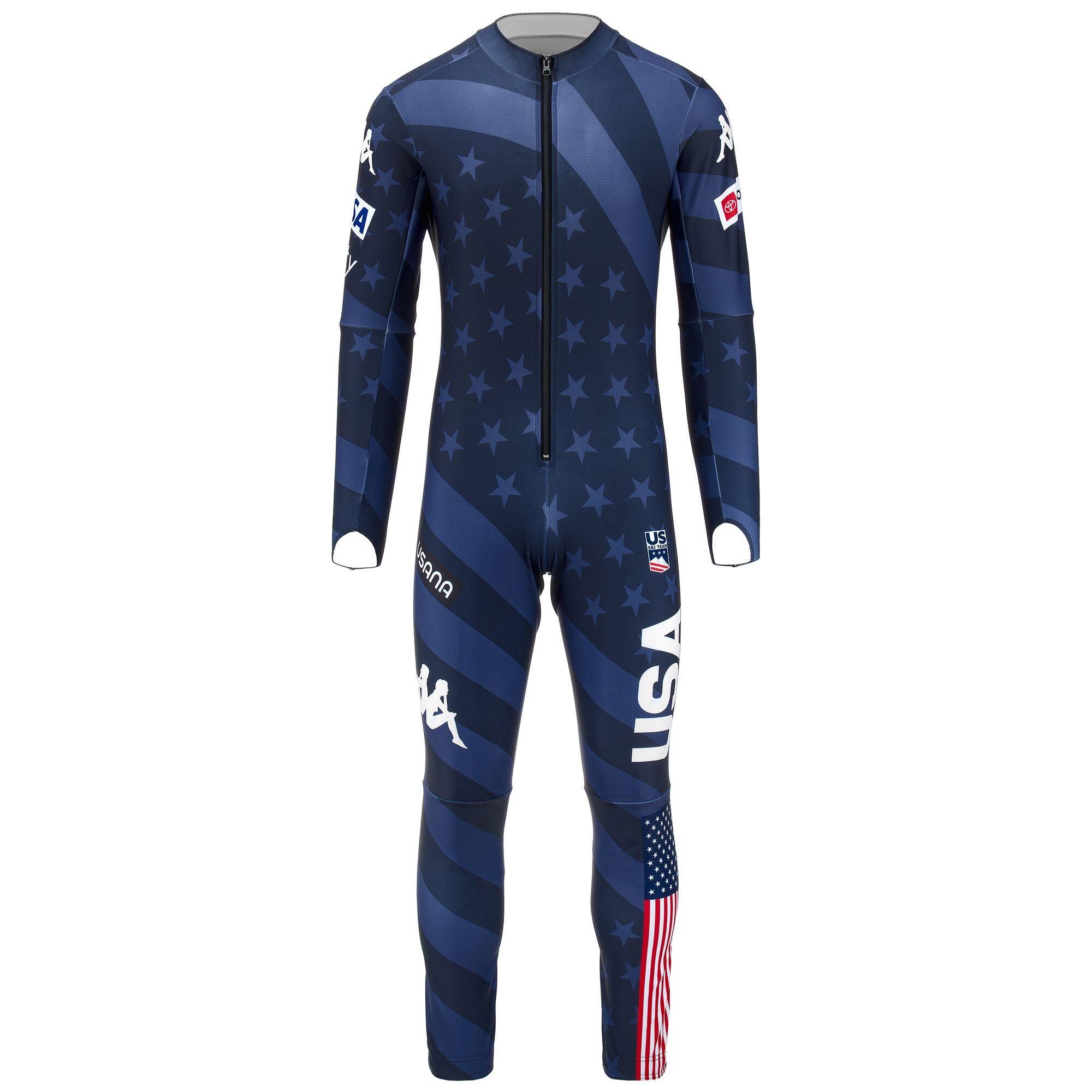 KAPPA tuta da uomo in poliestere blu da da sci e snowboard