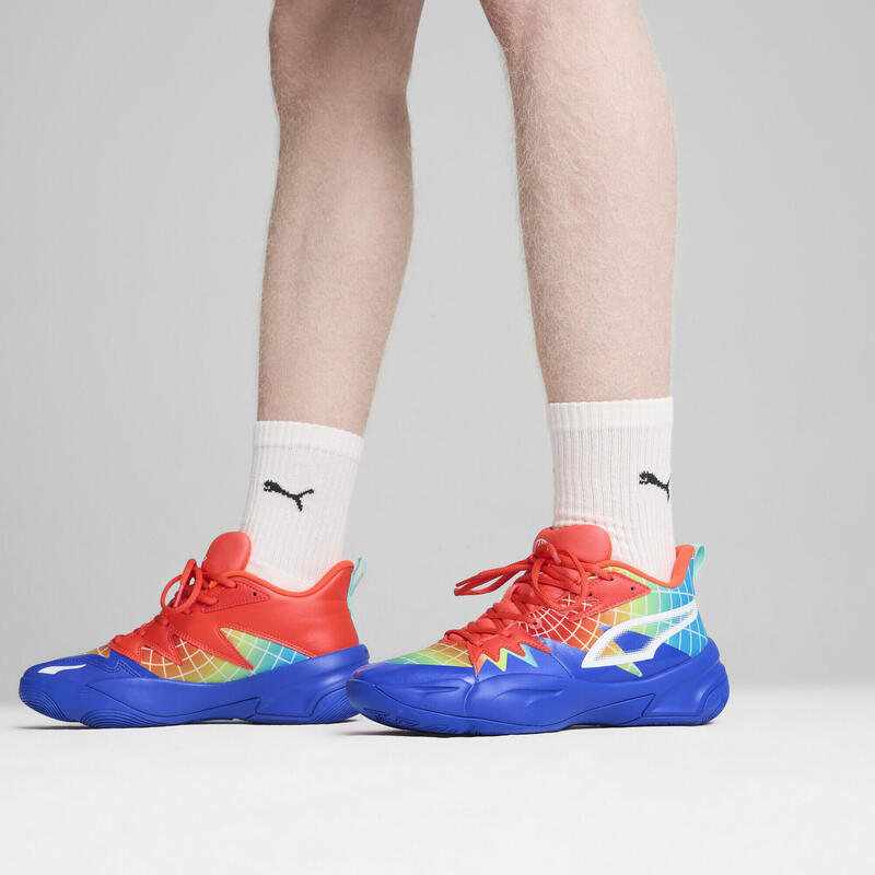 Buty do koszykówki Genetics Marcus Smart PUMA Royal Sapphire Red Blast Blue