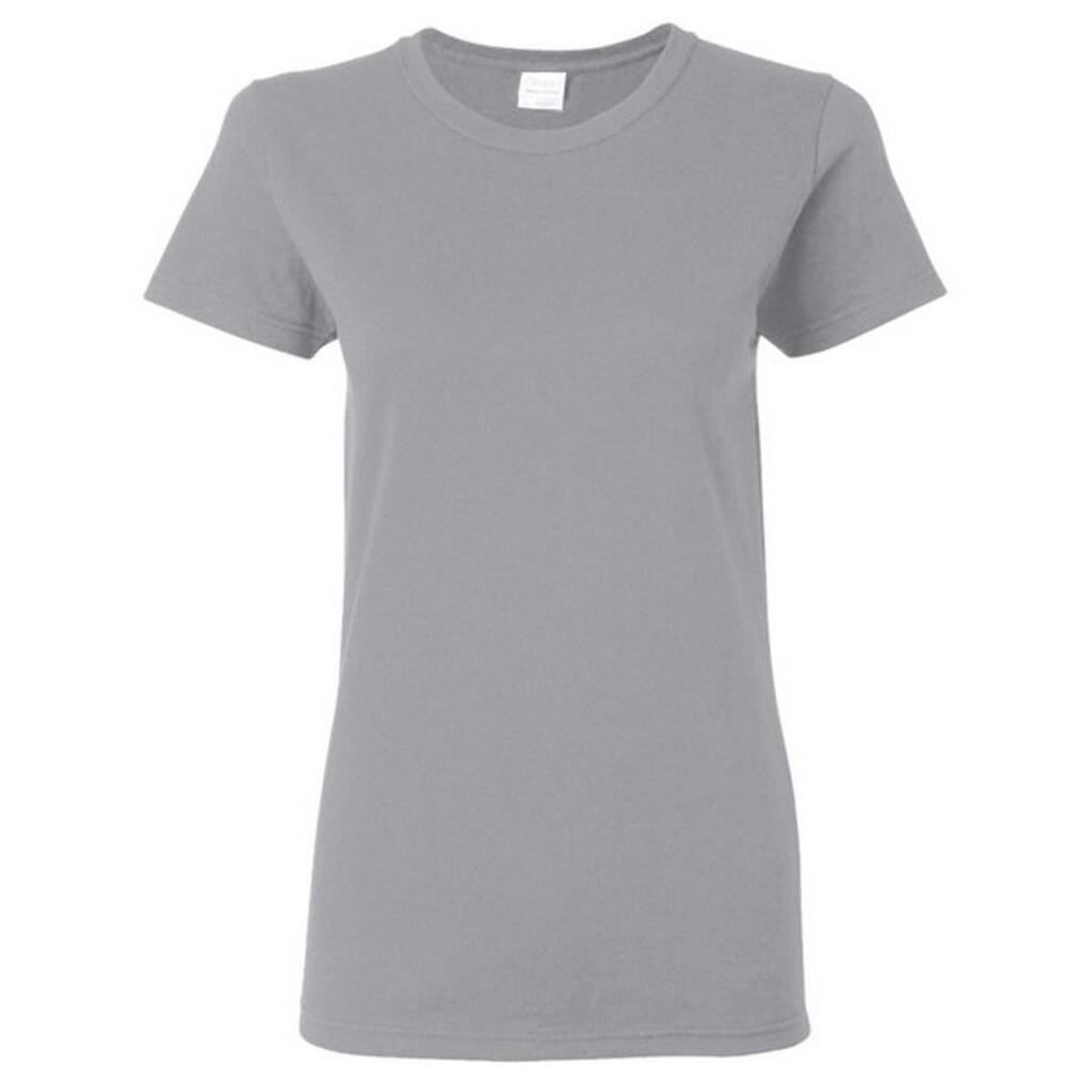 Ladies/Womens Heavy Cotton Missy Fit Short Sleeve TShirt (Sport Grey)