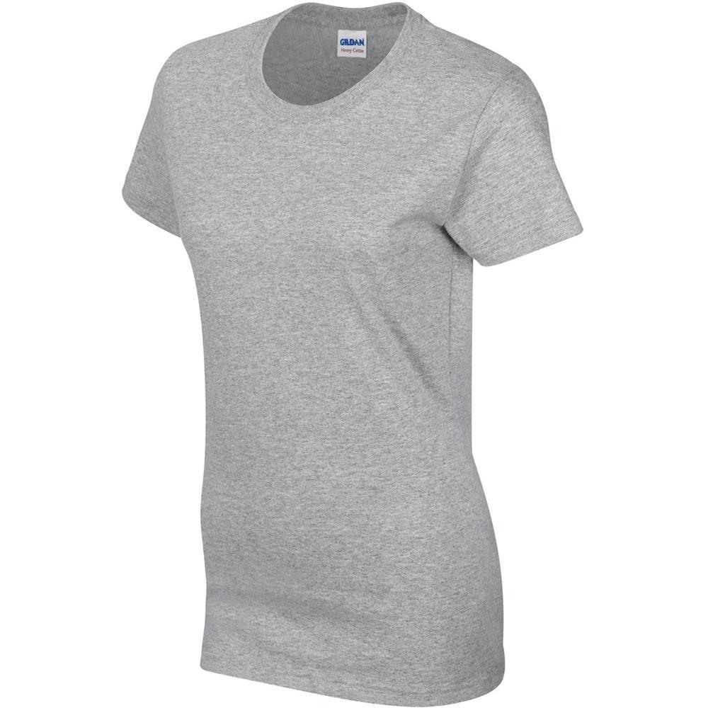 Tshirt À Manches Courtes Coupe Féminine Femme (Gris) 4/4