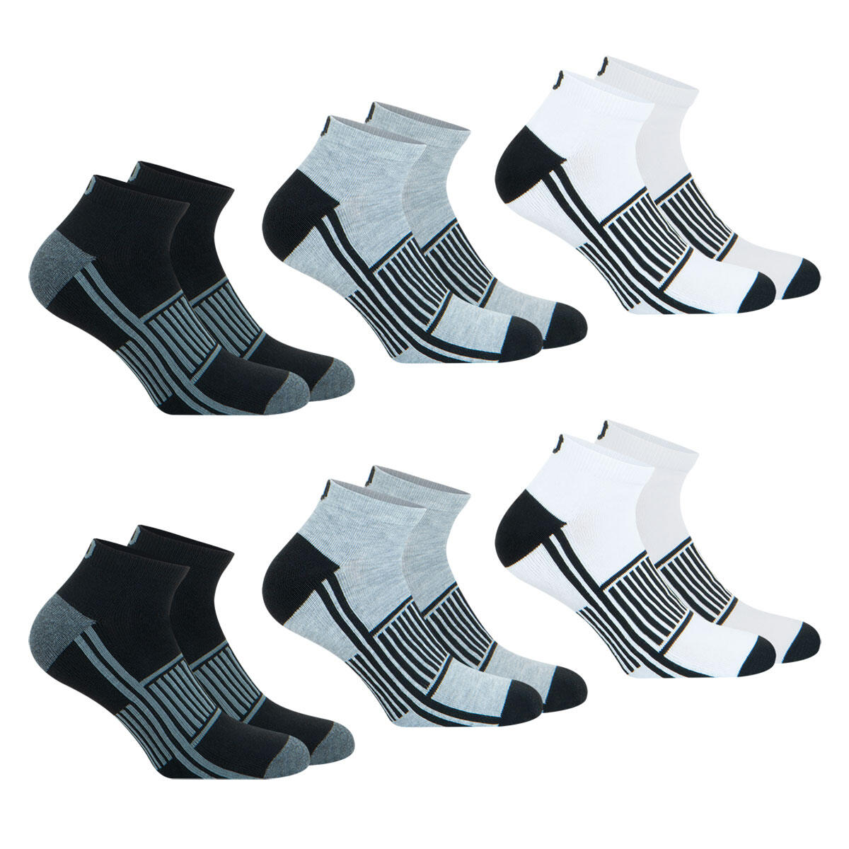 Wilson - Lot De 6 Paires De Chaussettes Basses Homme Sport - Chaussettes - Multicolore - 43/46 - Decathlon