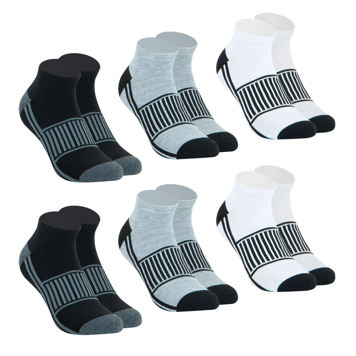 Lot de 6 paires de chaussettes basses homme Sport 2/4