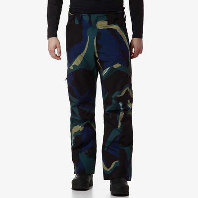 Pantaloni da uomo in poliestere blu da sci