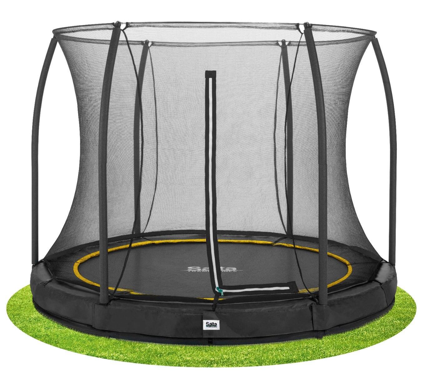 10ft Salta Black Comfort Edition InGround Round Trampoline with Enclosure 5/7