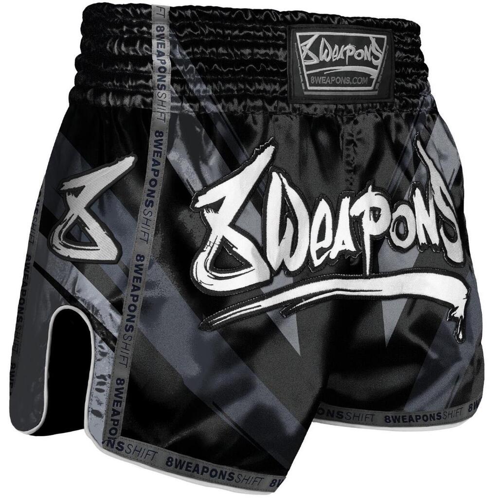 8 WEAPONS Muay Thai Shorts, Shift, black-matt S