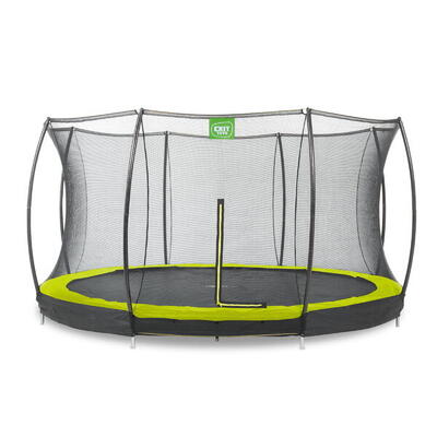 Exit silhouette inground trampoline ø366cm met veiligheidsnet - groen