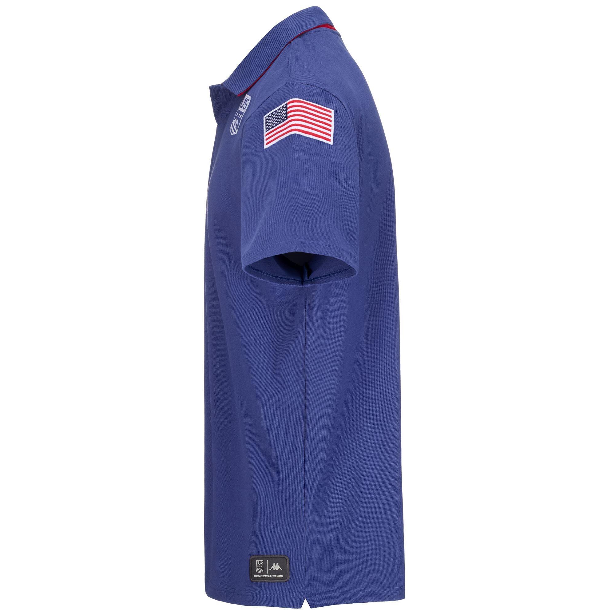 Polo da uomo donna in cotone blu da sci 2/6