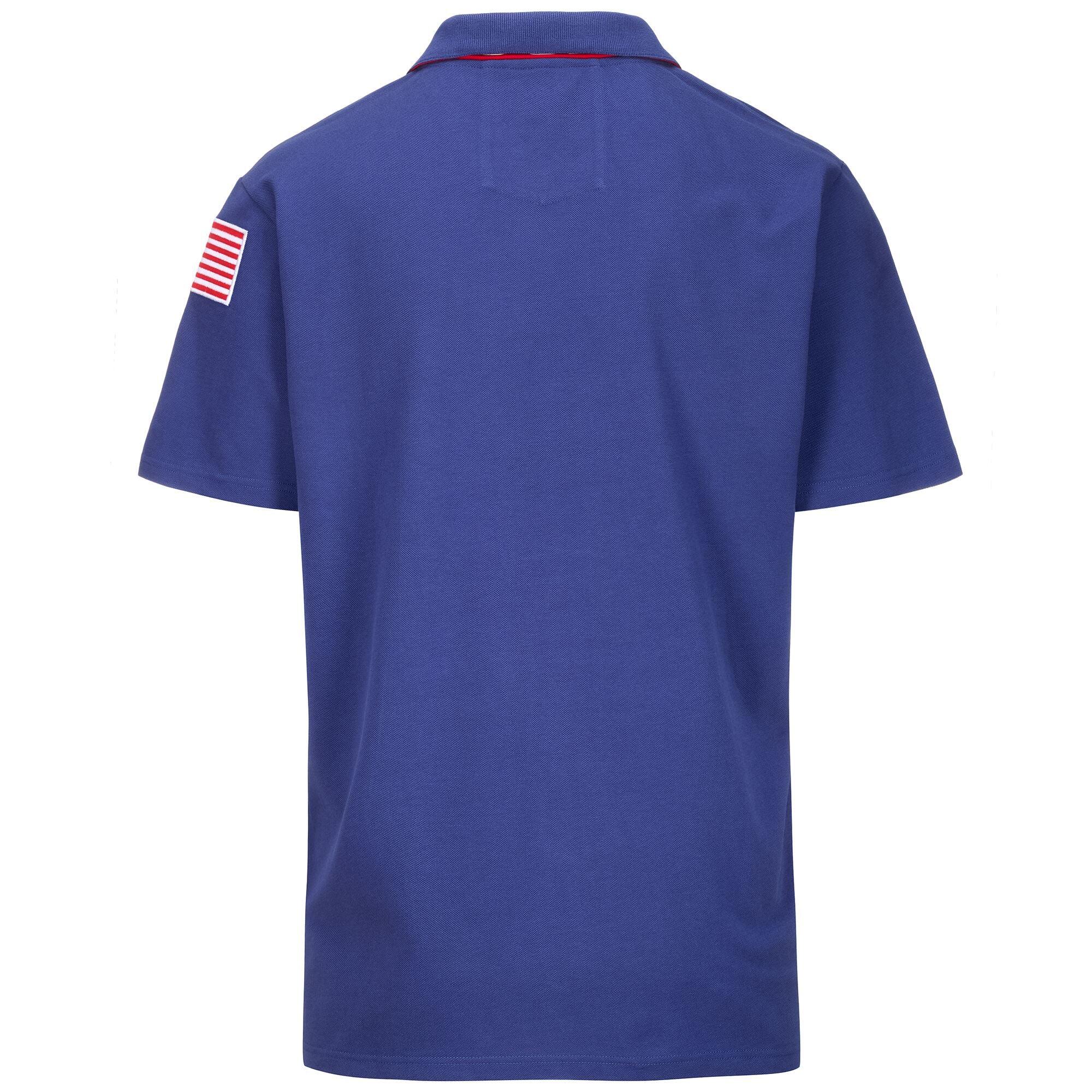 Polo da uomo donna in cotone blu da sci 3/6