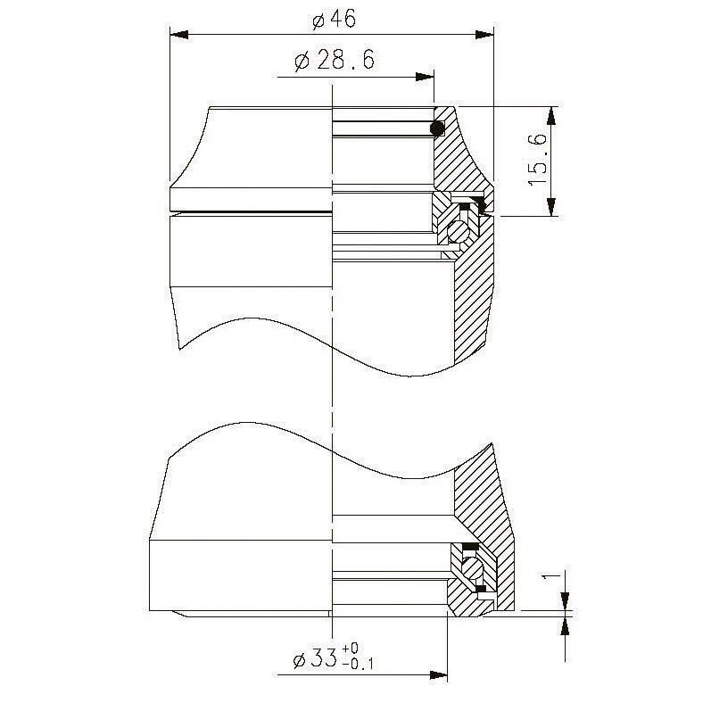 Tecora TopCup 15 mm headset tapered 1 1/8"→1 1/4" Campa 2/2
