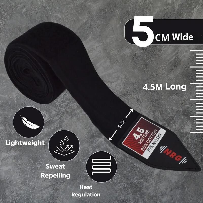 Bandage de boxe - Bandages pour les mains - 4,5 mètres - Rouge