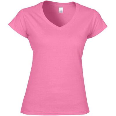 Dames zachte stijl korte mouw vhals tshirt (sportgrijs (rs))