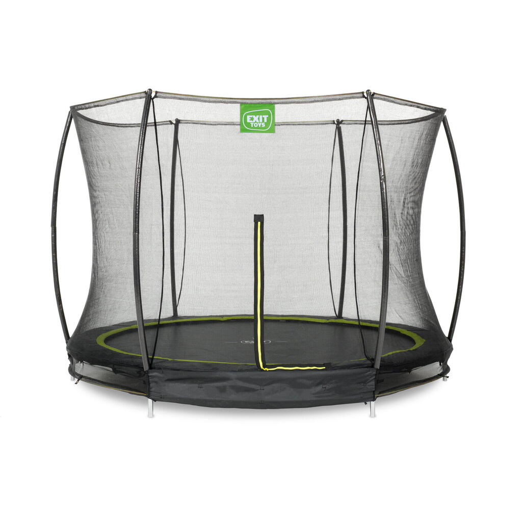 EXIT Silhouette ground trampoline 10ft with safety net - black