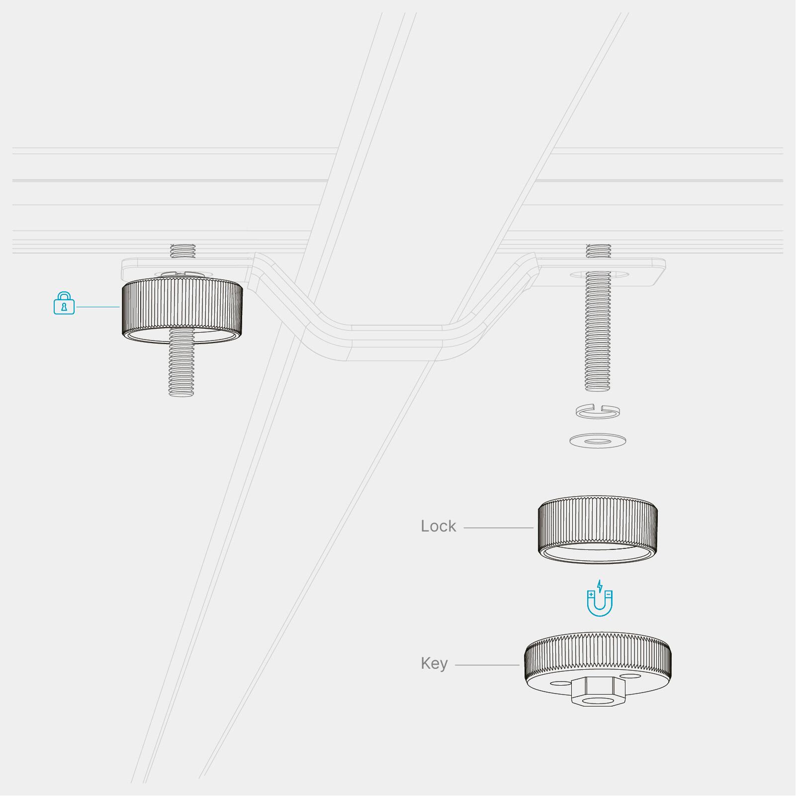 qeedo Freedom Lock Set 2.0, 4 Stück - Diebstahlsicherung für Dachzelte 5/7