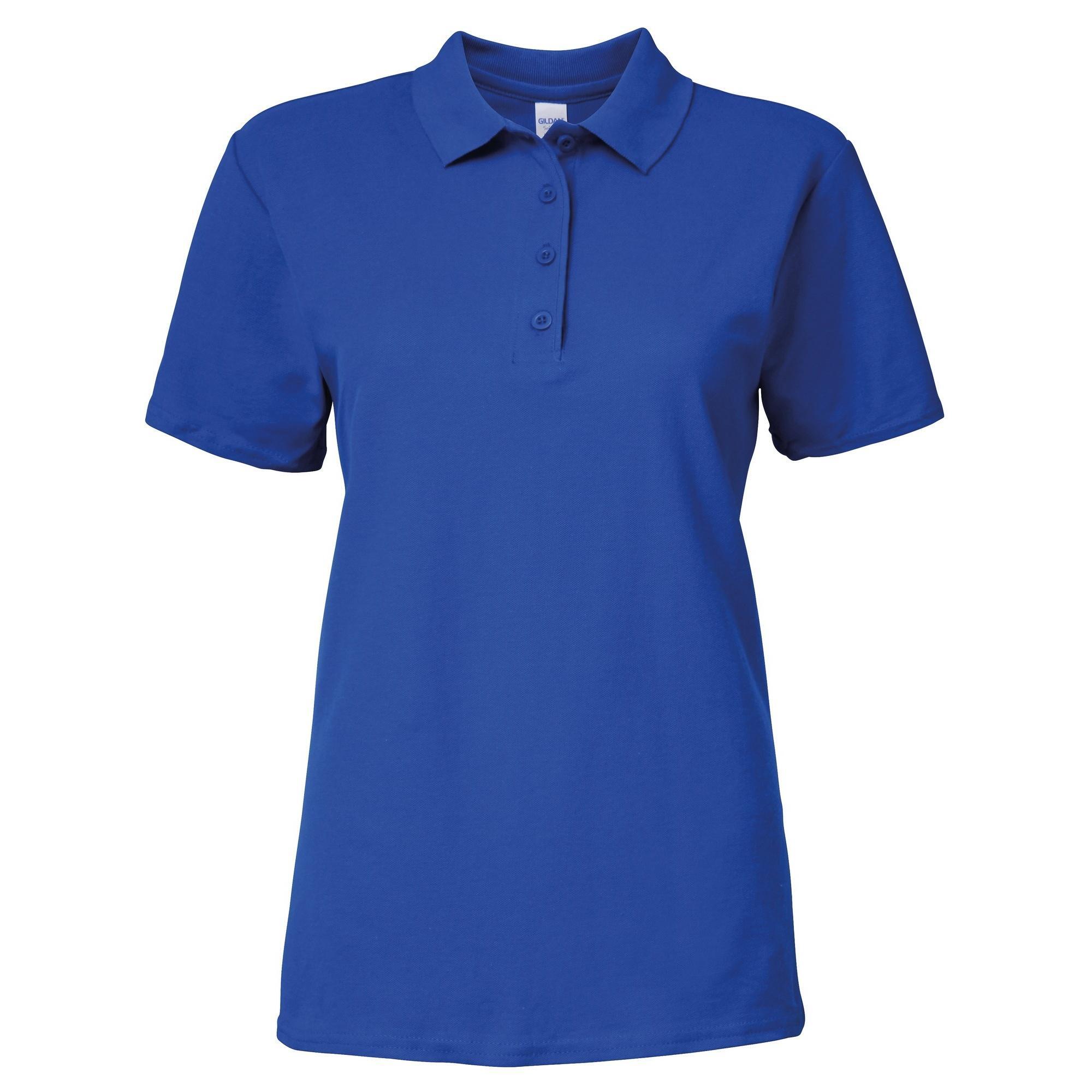 Gildan - Softstyle Womens/ladies Polo À Manches Courtes En Double Piqué (bleu Roi) - T-shirt Manches Courtes - Bleu - 40 M - Decathlon