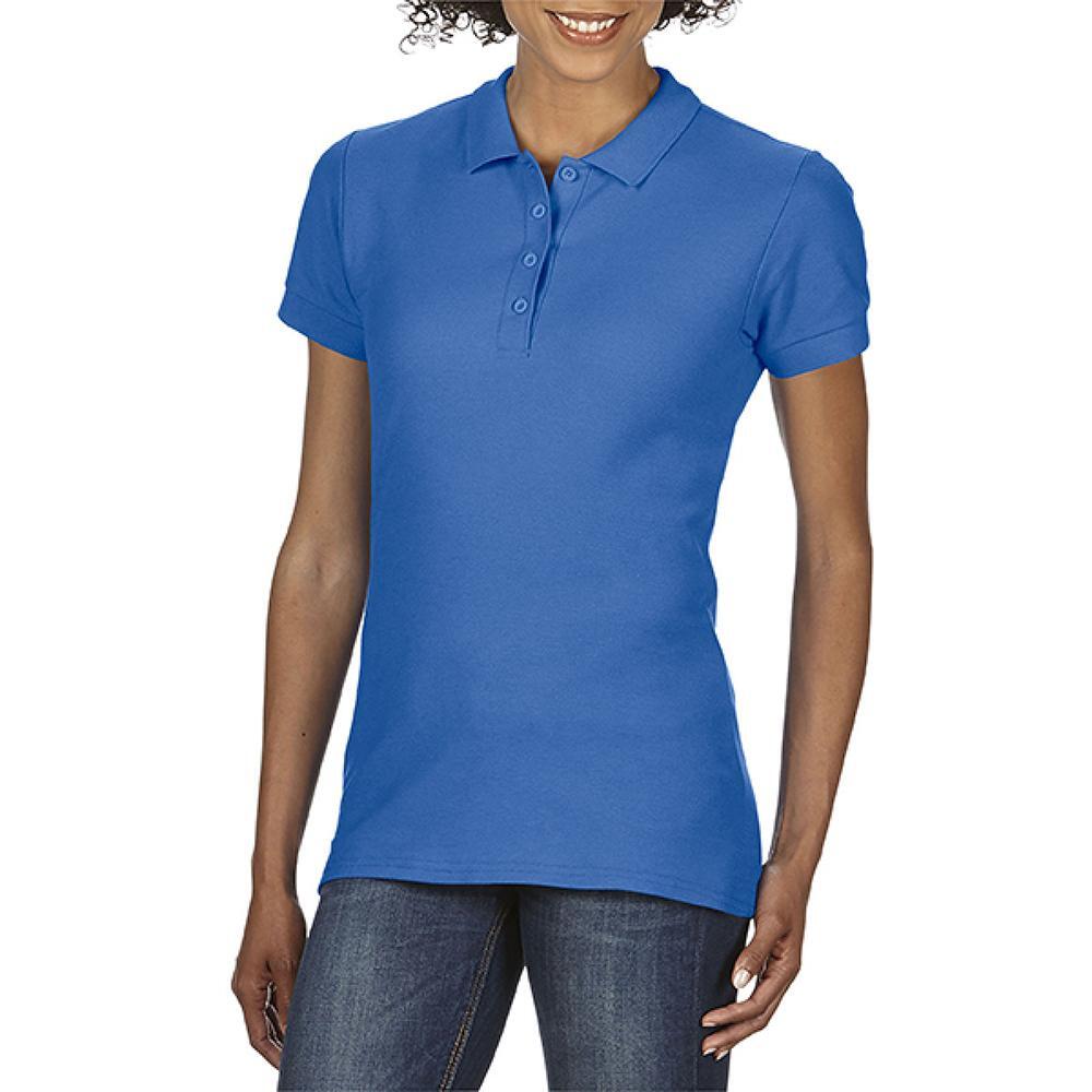 Softstyle Womens/Ladies Short Sleeve Double Pique Polo Shirt (Royal)